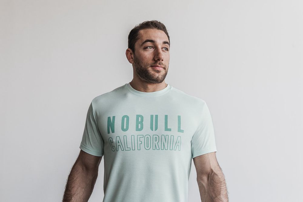NOBULL California Tişört Erkek - Turkuaz - Turkiye (XGP-782650)